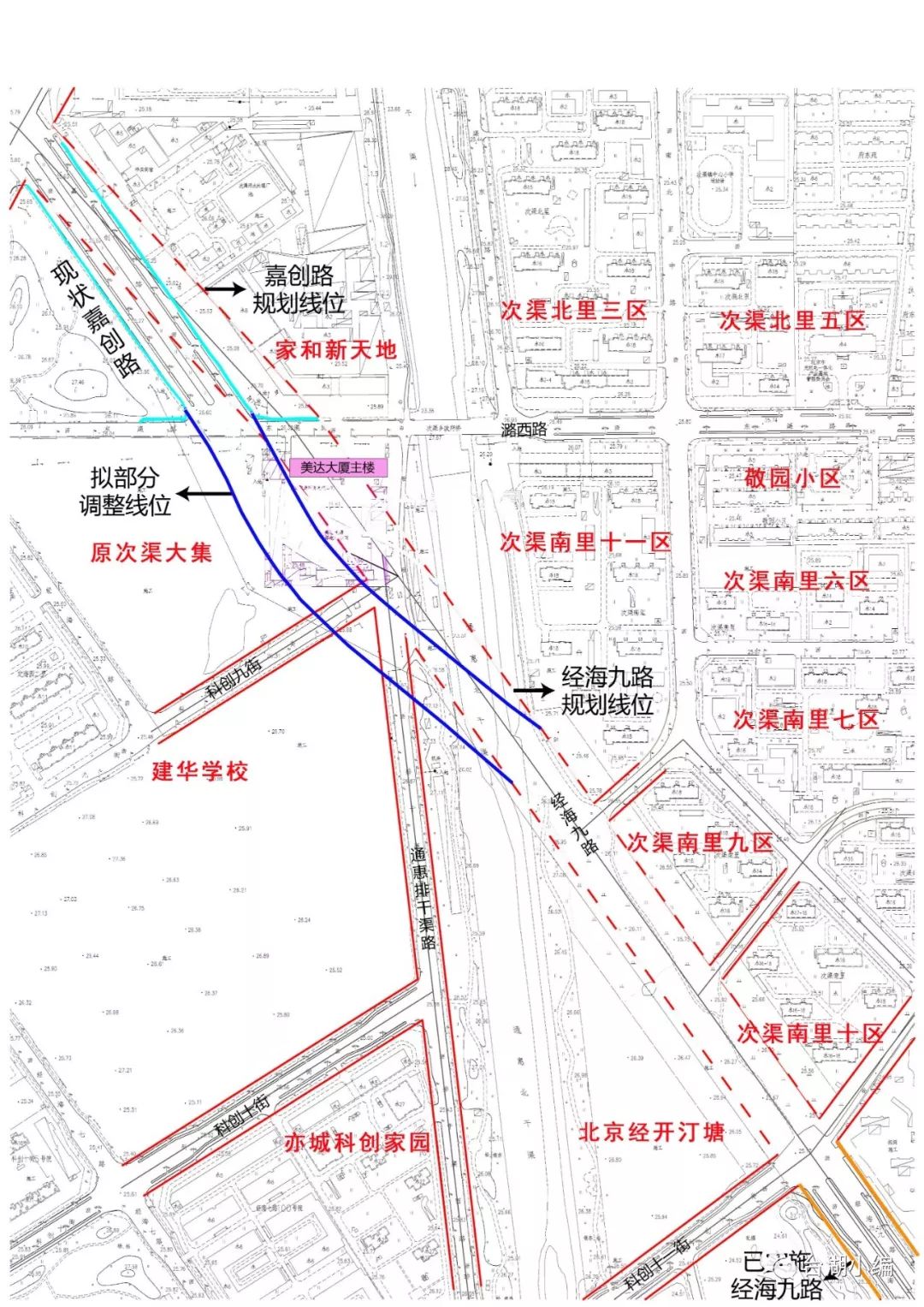 连接亦庄与通州的交通要道将打通 经海九路与嘉创路接驳 北京市规划委
