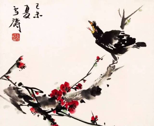 这两位名家画八哥,真精彩