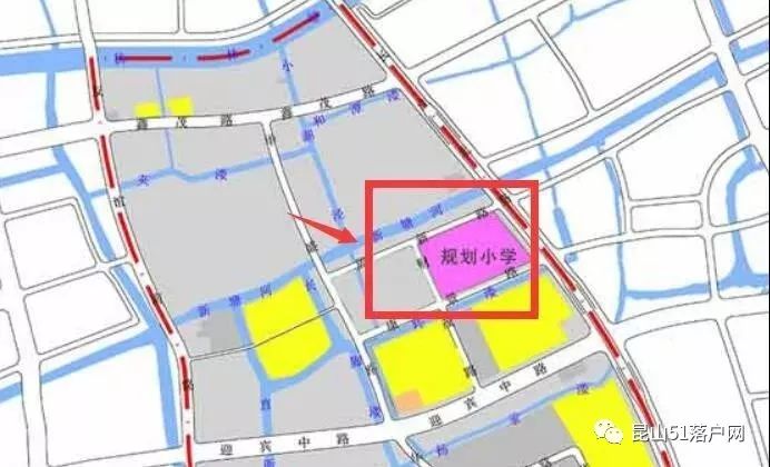 在b13规划草案设定的区域南面 位于城北路的北侧 中小学 在b13规划