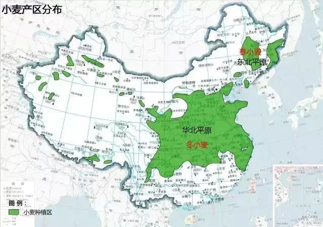 主要农作物分布——小麦