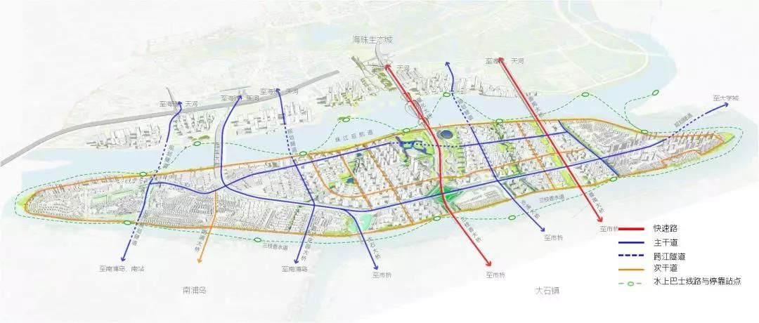 洛溪岛交通规划示意图 地铁18号线或将畅达珠海,澳门【沙溪站】距