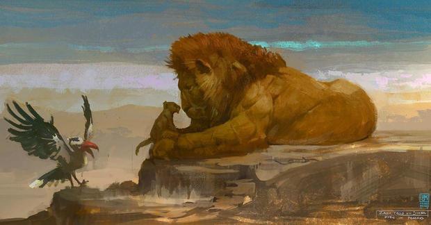 迪士尼《狮子王》曝概念图:真狮vs动画