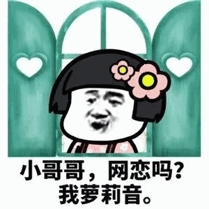 热门表情包:网恋吗?我萝莉音!