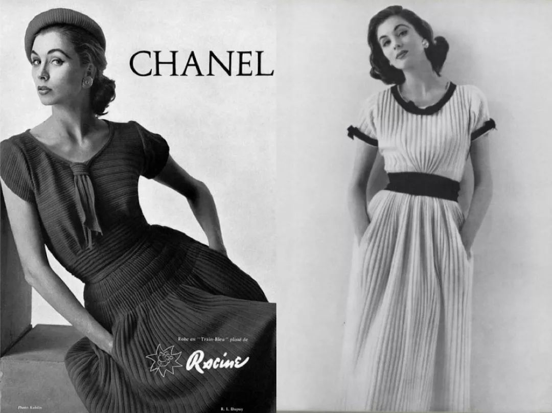 1983 年,卡尔老佛爷出任 chanel 创意总监,经典的双色针织开衫被全新