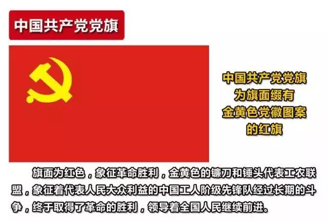 【学习】中国共产党党徽,党旗使用规定_象征
