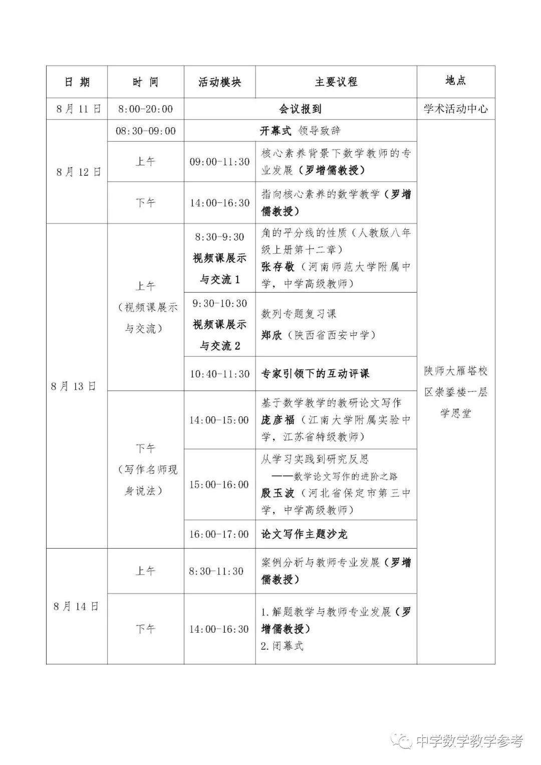 会议通知 第五届基于核心素养的数学教师专业发展高级研修班 教学