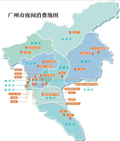 8 月 6 日,广州市商务局发布了《广州夜间消费地图》,北京路步行街