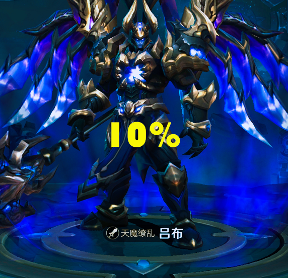 官方公布吕布皮肤拥有率天魔缭乱仅占10第1竟然是这款