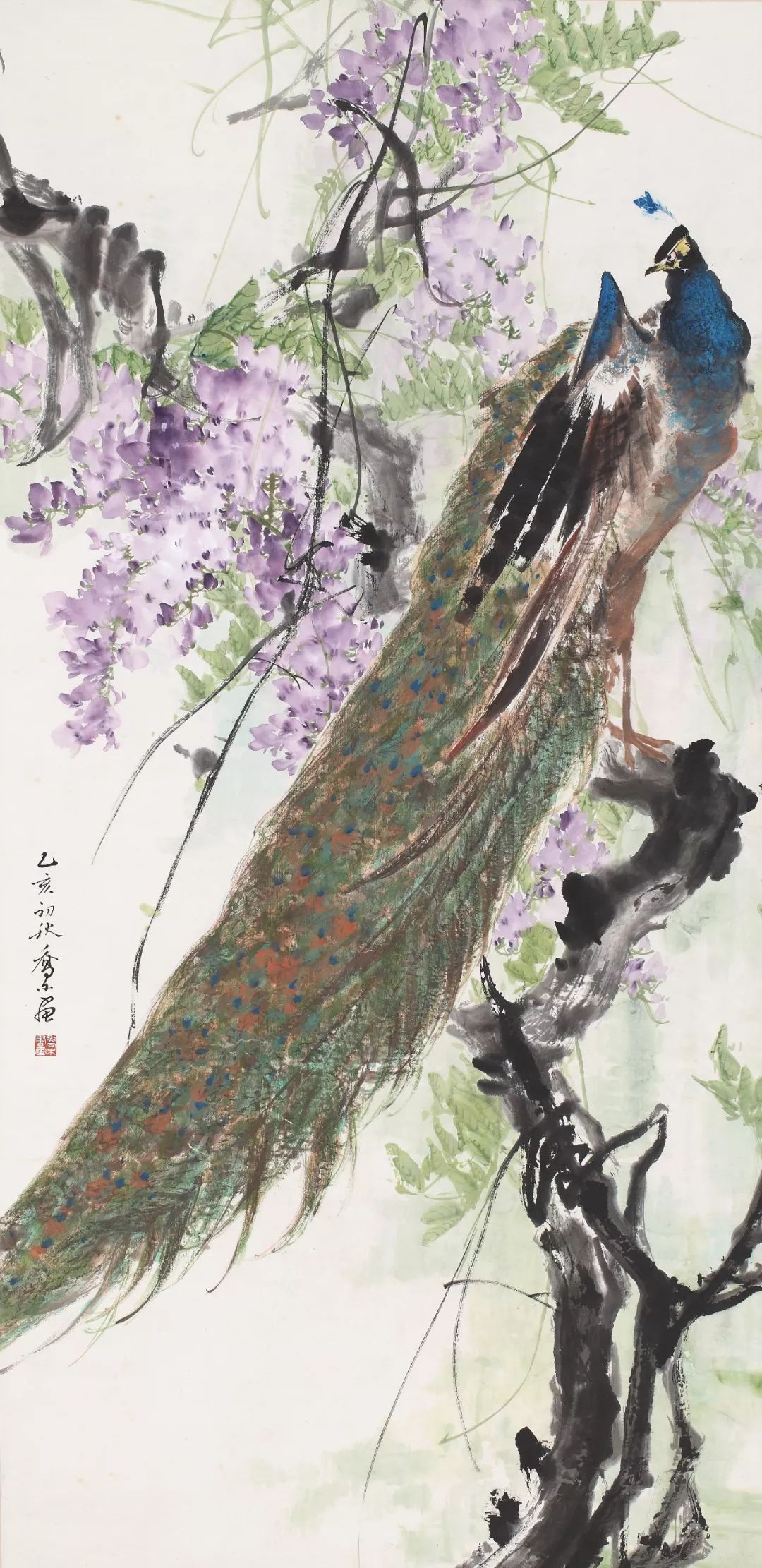 1941年师从海派花鸟大师江寒汀学画花鸟,尽得乃师衣钵,其画法于宋元