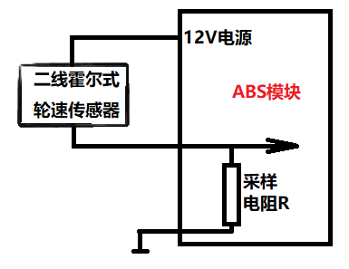 2线霍尔电流式abs轮速传感器实物图 他的原理图如下!