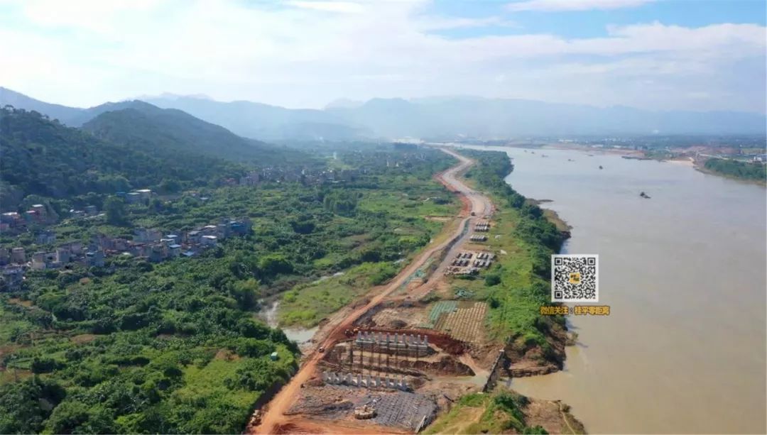 终点在大藤峡水利枢纽工程区 桂平市黔江西岸大藤峡工程进坝大道 也是