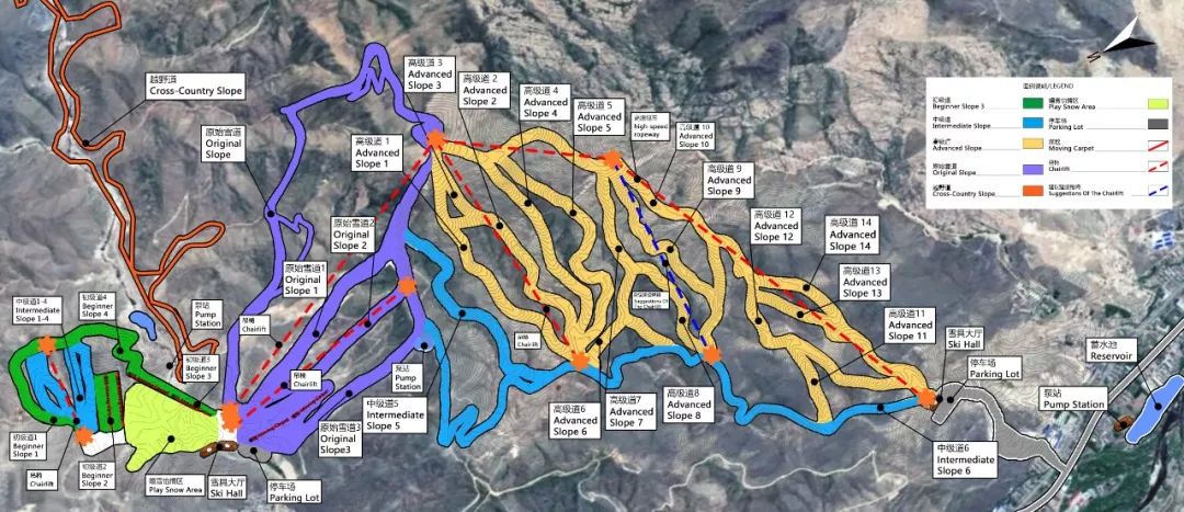 将军山滑雪场升级设计整体平面图