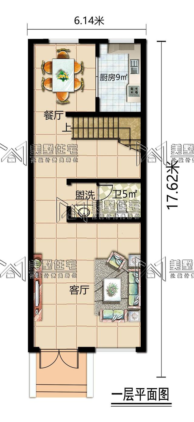 开间6米的三层阳光房主体30万就能建小宅基地的福利