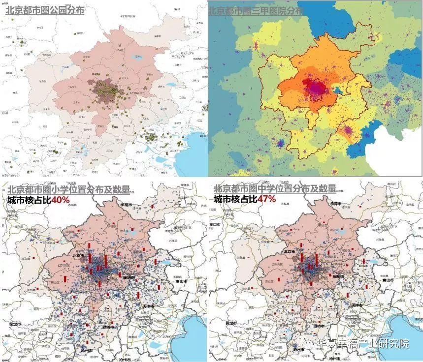 图8 北京都市圈公共资源空间分布