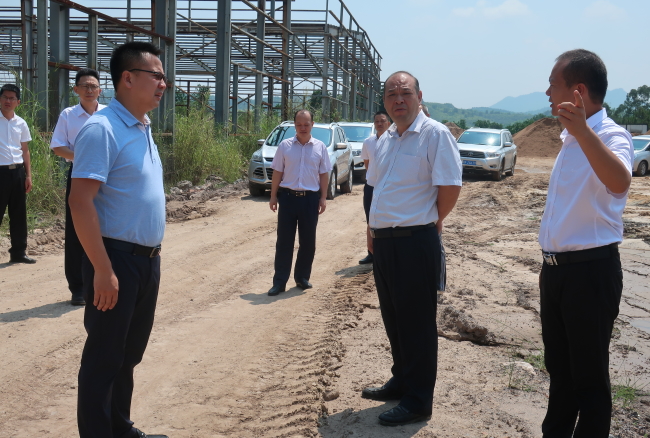 区委书记陈来安实地调研区产业园建设发展情况