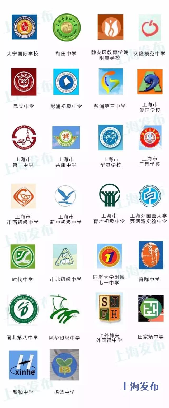 上海最全校徽 上海383所初中校徽长啥样 快来找找你的学校_青浦区