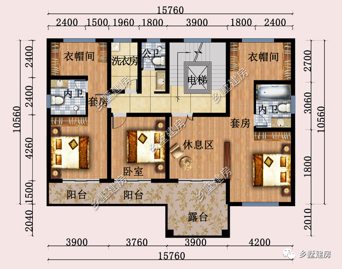 高层三房平面图