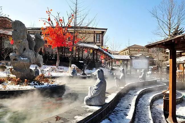 【大连唐风温泉】1288元包下一栋含四人早餐,无限次温泉,院内私人泡池