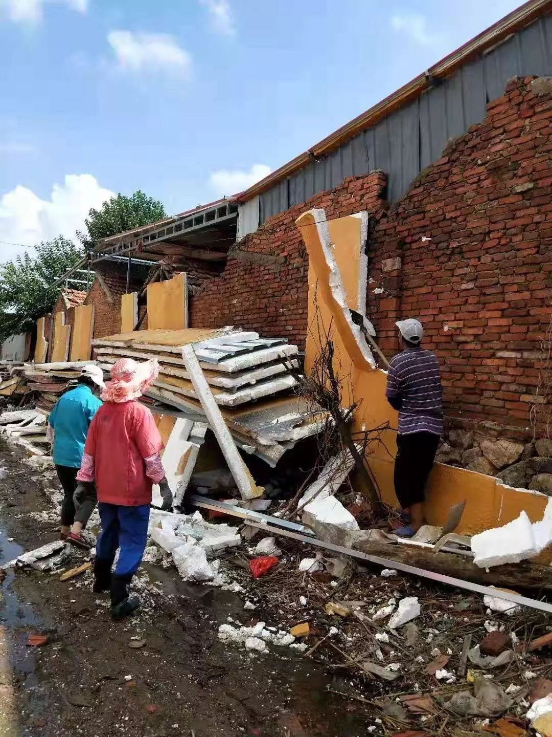 红岛街道防御利奇马台风在行动!