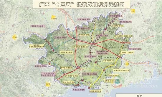 在2017年年初 《广西铁路建设"十三五"规划》 似乎兑现了承诺 规划