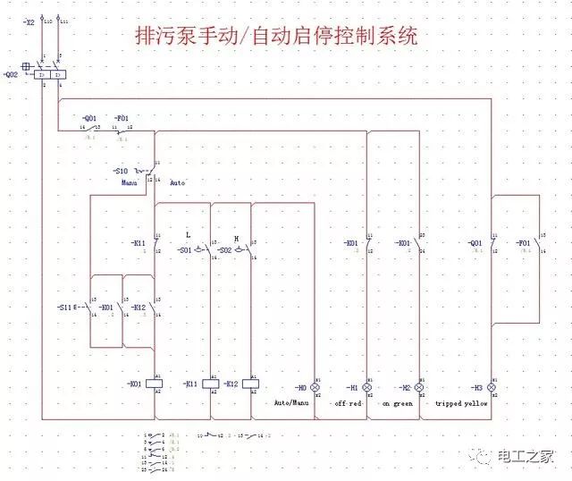 三相交流电机实用控制电路两地启停控制