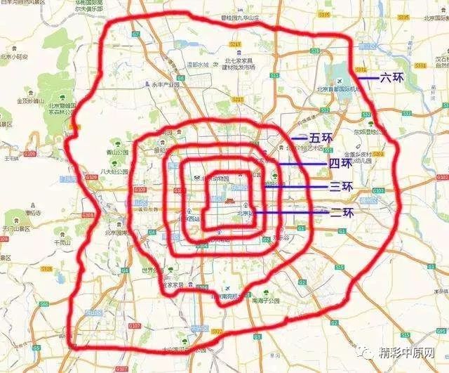 58公里.相比之下,郑州这条约93公里的"大四环"跟北京五环有一拼.