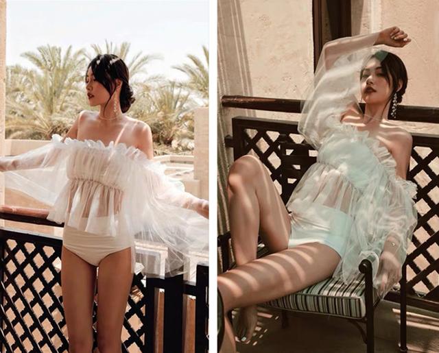 Tulle fairy split swimsuit