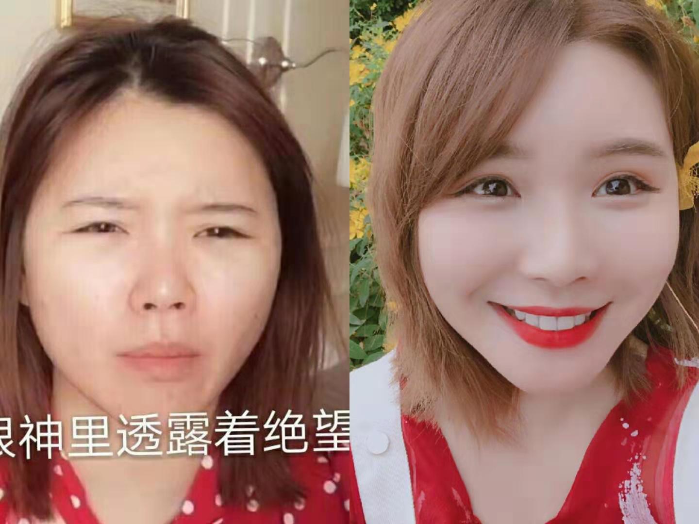 网红卸妆前后的模样简直判若两人最后一位像是换了个头