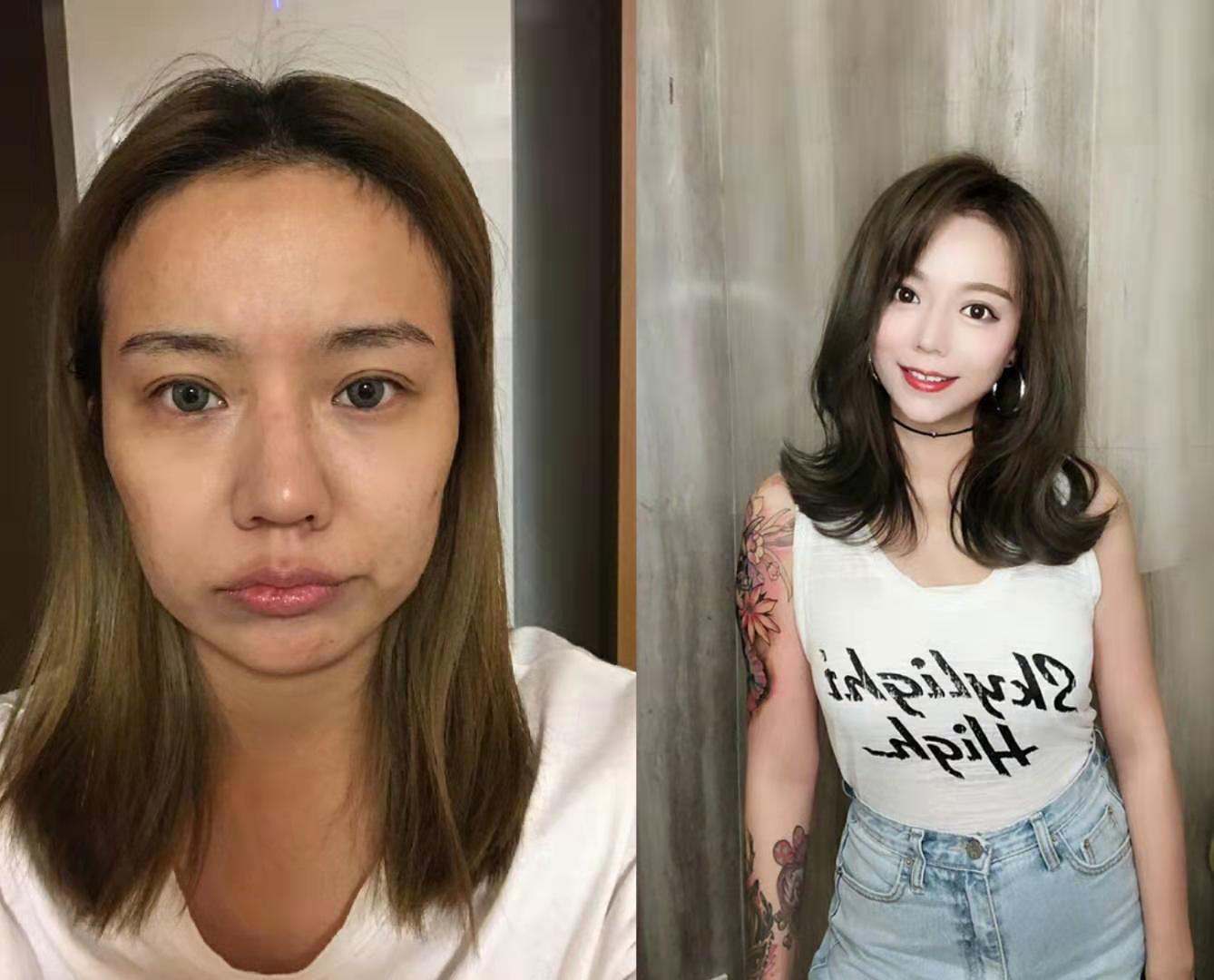 网红卸妆前后的模样简直判若两人最后一位像是换了个头