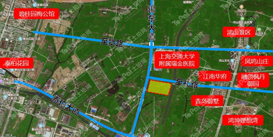 地块位于无锡市重点打造的鸿山文化国际新城之内,片区定位为宜商宜居