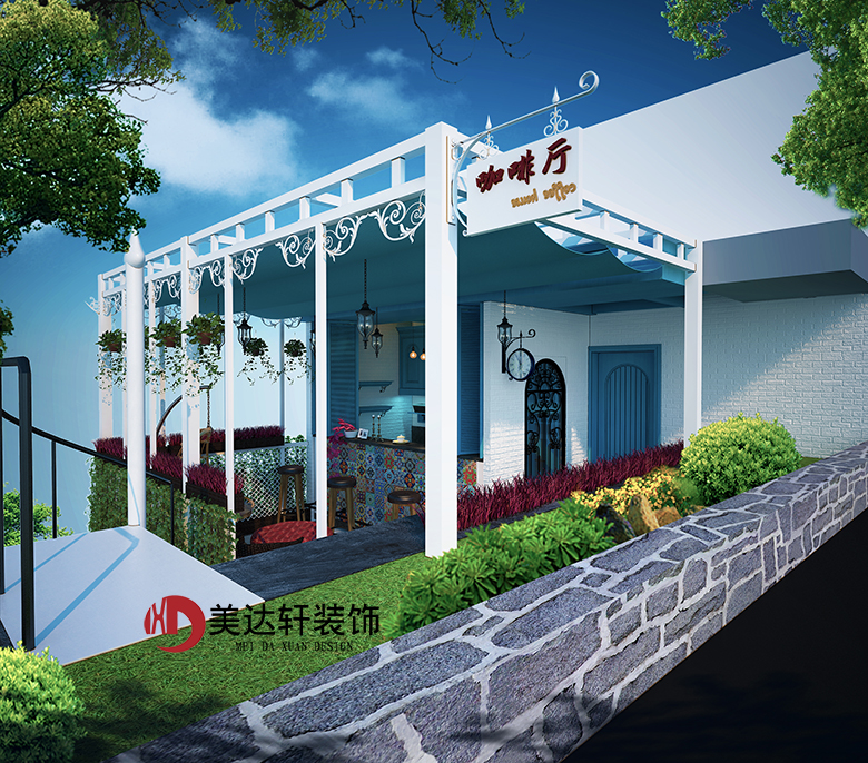 怀柔首席设计师庄重咖啡厅装修设计效果图