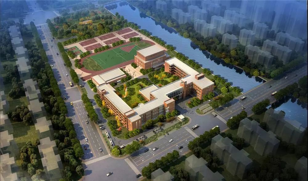 杭州湾合生小学效果图杭州湾合生小学建设规模为36班,位于南部新城