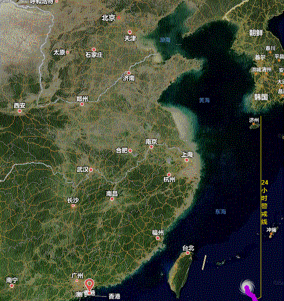 8月7日23时,台风 