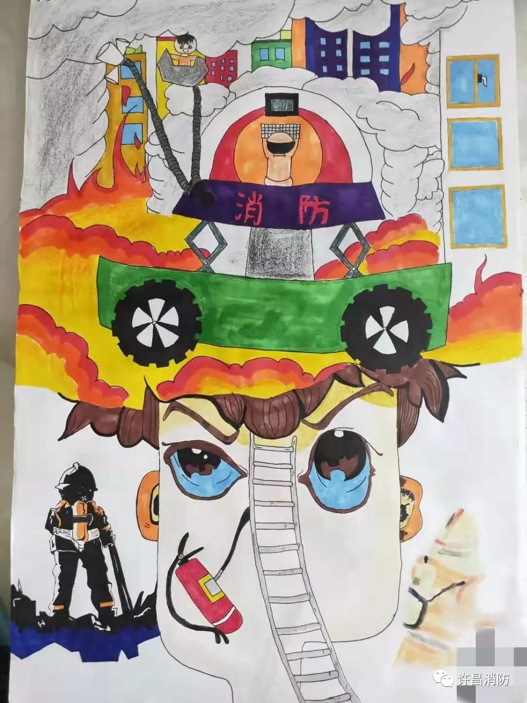 中小学生消防安全绘画作品评选_泛区