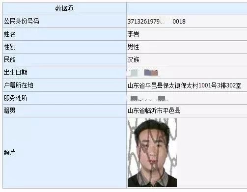 平邑这39个人被曝光姓名高清照身份证全都有