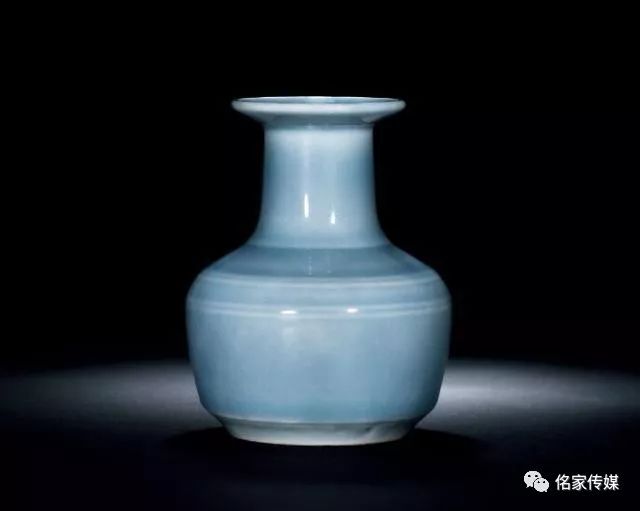 中国古玩 天藍釉 花瓶 大清康熙年製 天青 粉青釉 唐物 時代物 高さ22.2cm