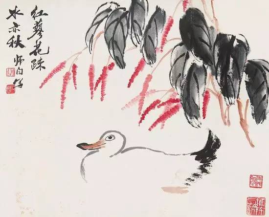 围观国画大师娄师白的小鸭子!_齐白石