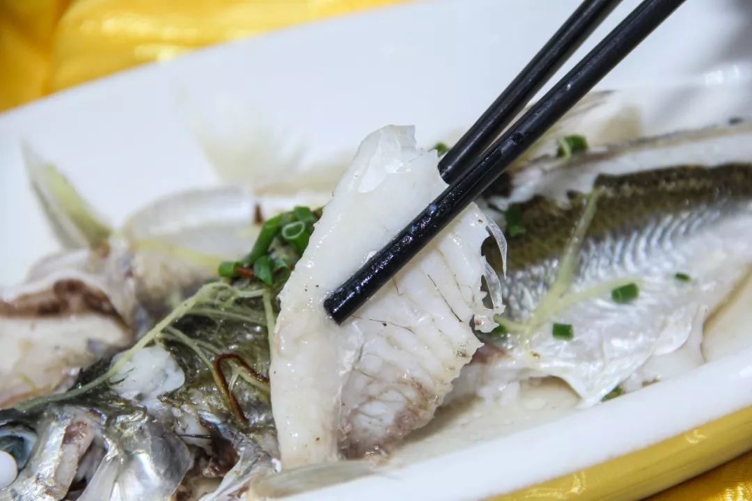 榄角蒸西江边鱼 ◆◆  边鱼肉质细嫩,不用加姜都没有腥味,非常鲜甜