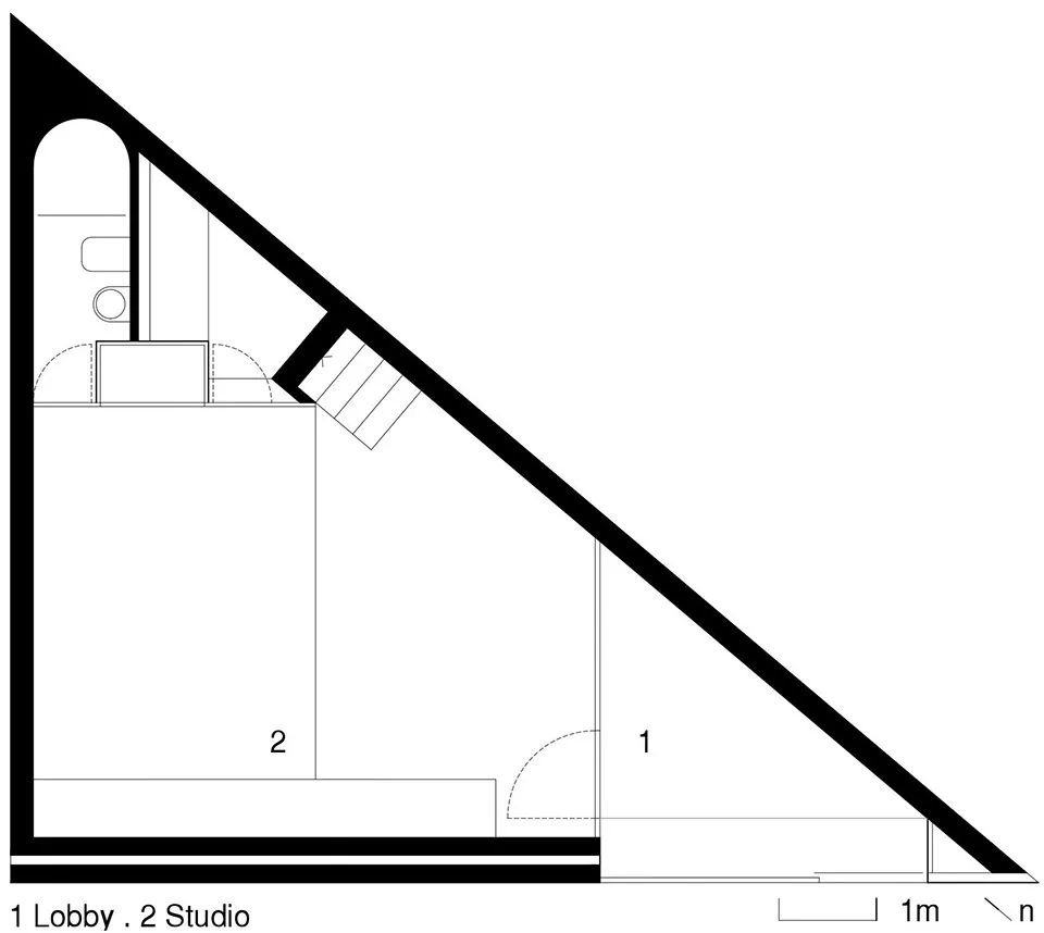 47㎡场地上打造自由空间三角形住宅里斯本studiolpp