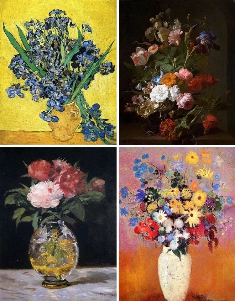 12幅著名花卉画作 每一幅都是时代的铭记 花束