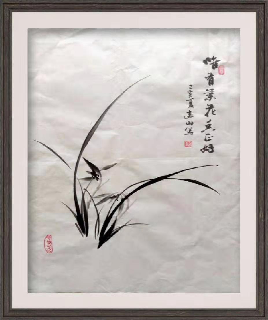 兰薰桂馥西安画兰名家刘庚国画作品欣赏