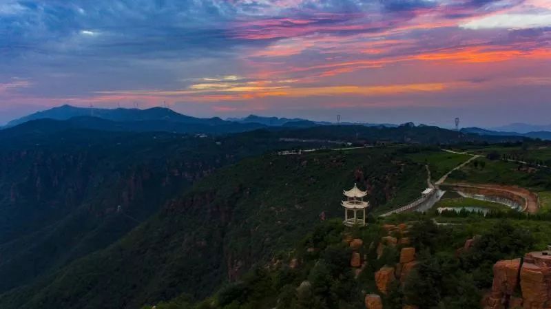 新密伏羲山的这组夕阳照太美啦