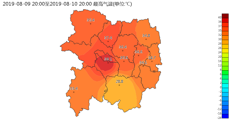 周日高温中心东移至眉县,最高气温37.1℃.