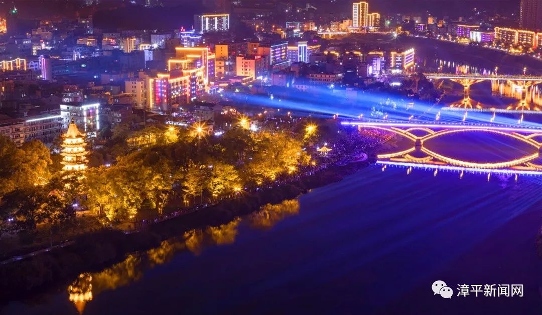 夜太美漳平梦幻般的城市夜景