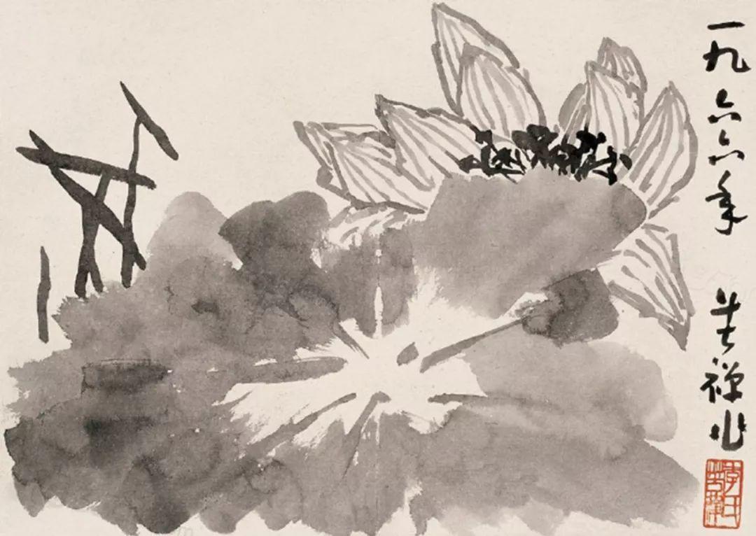 他师从齐和徐悲鸿,擅画荷花,且画面表现力丝毫不输张大千