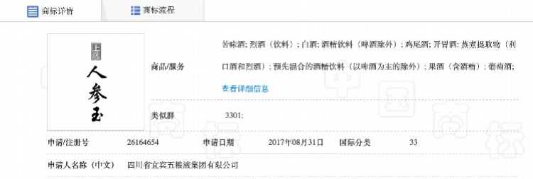 五粮液“上选人参玉”图文商标遭驳回,一审败诉!被指具有欺骗性 亚洲通官网亚洲通官网