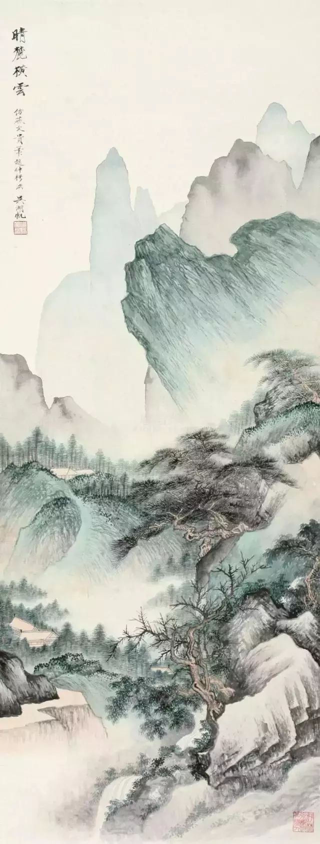 民国画坛第一人”吴湖帆经典山水画- 中国书画网