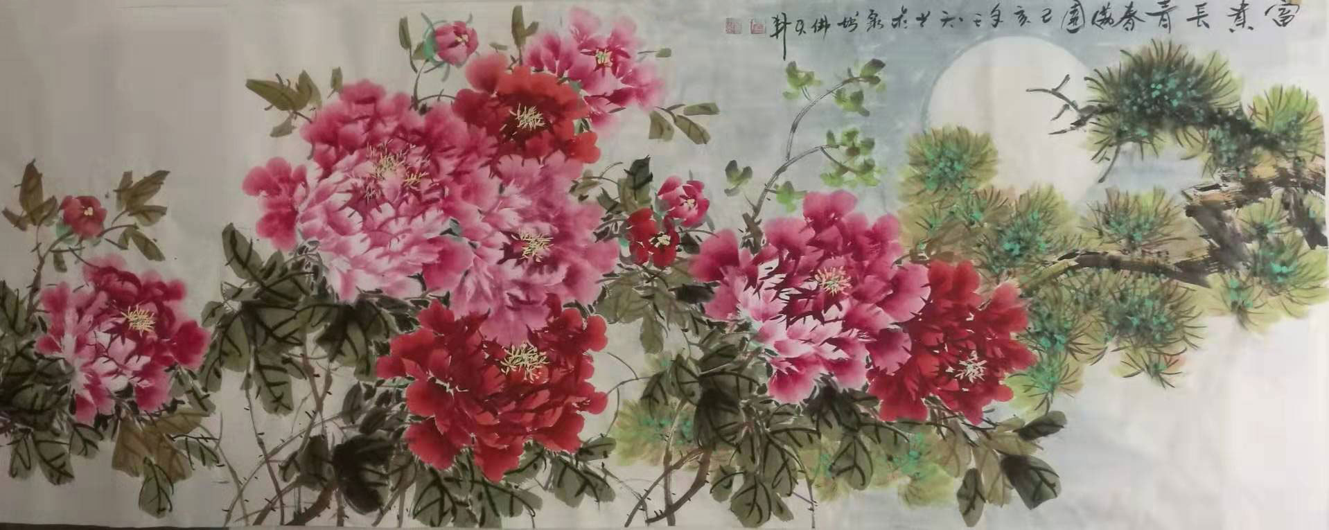 雅俗共赏——牡丹画手王长泉国画作品欣赏