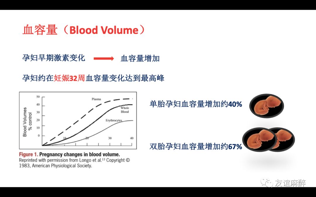 (blood volume)血容量妊娠期母体,随着孕期的递进心血管系统生理变化