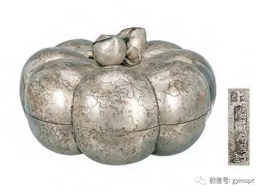 民国 上海杨庆和款纯银刻花鸟纹大南瓜九子盘九大银楼还随着社会风气